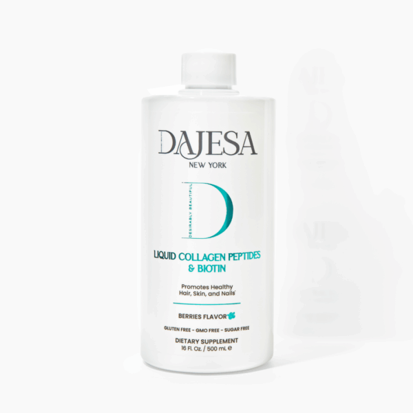 DAJESA Liquid Collagen Peptides with Biotin – Type I & III Hydrolyzed Collagen – Sugar-Free, Berry Flavor – 16 fl oz – High Absorption Formula for Hair, Skin & Nail Health – Gluten-Free & Non-GMO