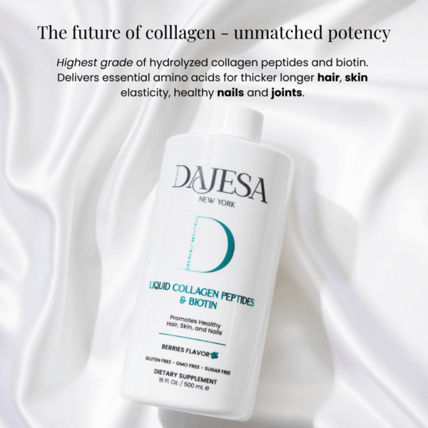 DAJESA Liquid Collagen Peptides with Biotin – Type I & III Hydrolyzed Collagen – Sugar-Free, Berry Flavor – 16 fl oz – High Absorption Formula for Hair, Skin & Nail Health – Gluten-Free & Non-GMO - Image 2