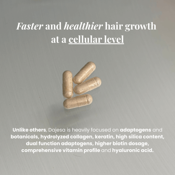 DAJESA Hair Nutraceutical 45+ – Advanced Hair Growth & Strength Supplement for Women Over 45 – 120 Capsules – Hormone-Supportive, Age-Responsive Formula - Image 5